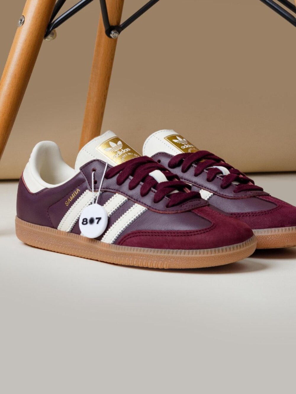 adidas Samba OG Maroon & White — 8